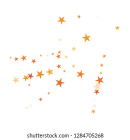 Falling stars confetti background, isolated on white. Vector colorful Birthday card design. Square card and frame.  Minimalistic template for holiday, party, birthday, wedding, solemnity invitation.