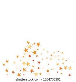 Falling stars confetti background, isolated on white. Vector colorful Birthday card design. Square card and frame.  Minimalistic template for holiday, party, birthday, wedding, solemnity invitation.