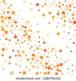 Falling stars confetti background, isolated on white. Vector colorful Birthday card design. Square card and frame.  Minimalistic template for holiday, party, birthday, wedding, solemnity invitation.