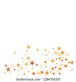 Falling stars confetti background, isolated on white. Vector colorful Birthday card design. Square card and frame.  Minimalistic template for holiday, party, birthday, wedding, solemnity invitation.