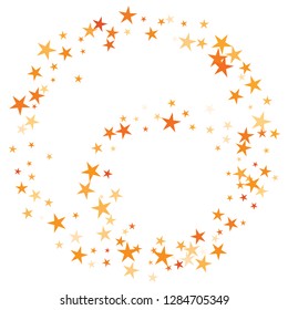 Falling stars confetti background, isolated on white. Vector colorful Birthday card design. Square card and frame.  Minimalistic template for holiday, party, birthday, wedding, solemnity invitation.