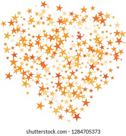 Falling stars confetti background, isolated on white. Vector colorful Birthday card design. Square card and frame.  Minimalistic template for holiday, party, birthday, wedding, solemnity invitation.