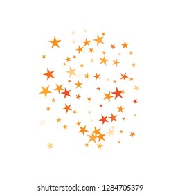 Falling stars confetti background, isolated on white. Vector colorful Birthday card design. Square card and frame.  Minimalistic template for holiday, party, birthday, wedding, solemnity invitation.