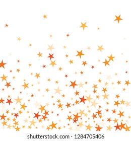 Falling stars confetti background, isolated on white. Vector colorful Birthday card design. Square card and frame.  Minimalistic template for holiday, party, birthday, wedding, solemnity invitation.