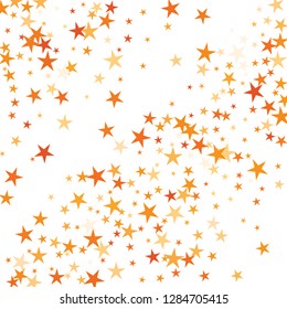 Falling stars confetti background, isolated on white. Vector colorful Birthday card design. Square card and frame.  Minimalistic template for holiday, party, birthday, wedding, solemnity invitation.