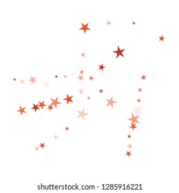 Falling stars confetti background, isolated on white. Vector colorful Birthday card design. Square card and frame.  Minimalistic template for holiday, party, birthday, wedding, solemnity invitation.
