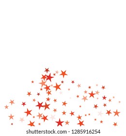 Falling stars confetti background, isolated on white. Vector colorful Birthday card design. Square card and frame.  Minimalistic template for holiday, party, birthday, wedding, solemnity invitation.