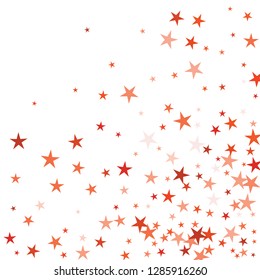 Falling stars confetti background, isolated on white. Vector colorful Birthday card design. Square card and frame.  Minimalistic template for holiday, party, birthday, wedding, solemnity invitation.