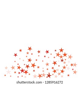 Falling stars confetti background, isolated on white. Vector colorful Birthday card design. Square card and frame.  Minimalistic template for holiday, party, birthday, wedding, solemnity invitation.