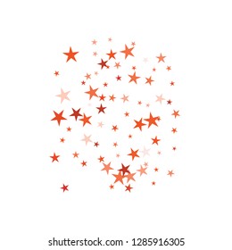 Falling stars confetti background, isolated on white. Vector colorful Birthday card design. Square card and frame.  Minimalistic template for holiday, party, birthday, wedding, solemnity invitation.