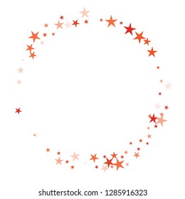 Falling stars confetti background, isolated on white. Vector colorful Birthday card design. Square card and frame.  Minimalistic template for holiday, party, birthday, wedding, solemnity invitation.