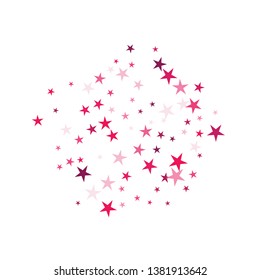 Falling stars confetti background, isolated on white. Vector colorful Birthday card design. Square card and frame. Template for holiday, party, birthday, wedding, solemnity.