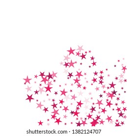 Falling stars confetti background, isolated on white. Vector colorful Birthday card design. Square card and frame. Template for holiday, party, birthday, wedding, solemnity.