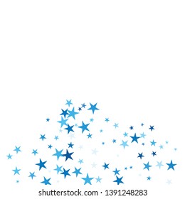 Falling stars confetti background, isolated on white. Vector colorful Birthday card design. Square card and frame.  Minimalistic template for holiday, party, birthday, wedding, solemnity invitation.