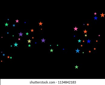 Falling Stars Confetti Vector Magic Cosmic Garland. Fairy Christmas Lights, Gamour Sparkles, Glitter for Birthday Party Decoration. Noble Rich New Year Holiday Premium Texture Gold Star Explosion