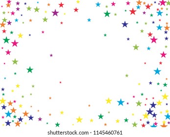 Falling Stars Confetti Vector Magic Cosmic Garland. Christmas, Birthday Party Scatter Gamour Sparkles Glitter Celebration Decoration. Noble VIP New Year Holiday Premium Texture, Gold Star Explosion
