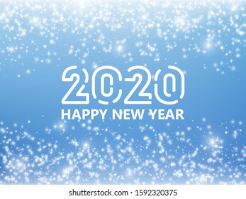 Falling stars effect. Christmas, 2020 New Year background. Vector illustration