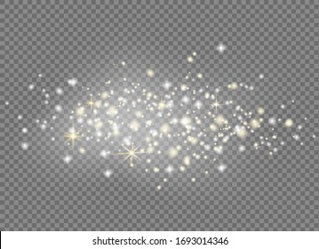 Falling stars effect on checkered background.Gold and silver glittering stars in a white cloud of dust.Sparkling magical stardust  particles.Explosion in the universe.