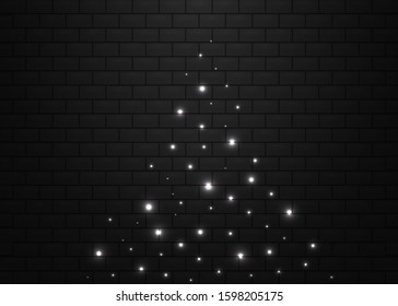 Falling stars effect. Stardust on a transparent background. Vector illustration.