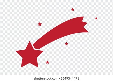 Falling Stars icon collection Falling stars. falling star icon on transparent background. Vector illustration. Eps 10