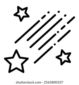 Falling Stars Icon Element For Design