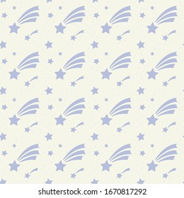Patrón de iconos de las Estrellas en caída. Estrellas de tiro de fondo transparente. Ilustración vectorial de patrones sin problemas