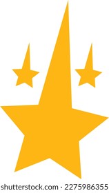 falling stars logo vector design orange 