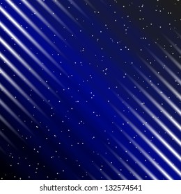 falling of stars in the night sky