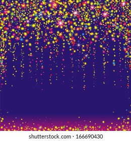 Falling stars. Vector background.