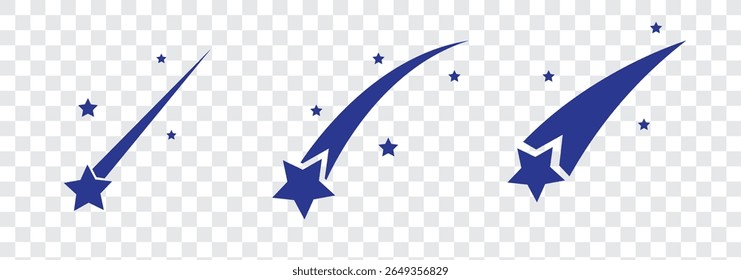 Icono de Vector de estrellas caídas. cartel plano lleno para concepto móvil y Diseño web. Starfall simple icono sólido. Símbolo, ilustración del logotipo. Gráficos de Vector de píxeles perfectos. Eps 10