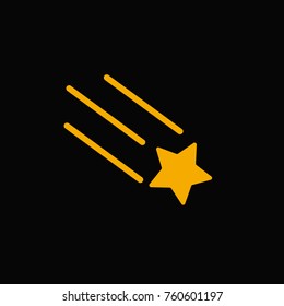 Falling stars vector  icon golden star symbol