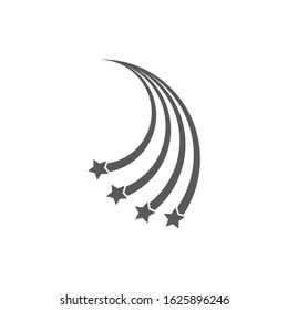 Falling Stars vector icon symbol isolated on white background