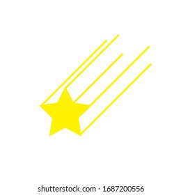 Falling Stars vector icon symbol isolated on white background