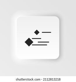Falling stones, human safety vector neumorphic icon