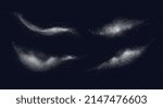 Falling sugar salt white dust set of isolated realistic images of white powder with detailed particles vector illustration