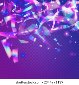 Falling Texture. Blur Multicolor Gradient. Hologram Confetti. Fantasy Foil. Bright Art. Bokeh Effect. Metal Flare. Purple Laser Glitter. Blue Falling Texture