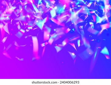Caer textura. Luz solar Prisionera Láser. Carnaval Confetti. Aceite Volador. Efecto transparente. Arte Surrealista. Prisma Retro. Glare De Desenfoque Rosa. Textura de caída azul