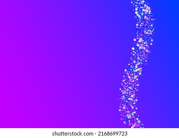 Fallende Textur. Abstrakte Retro-Illustration. Leichter Glitter. Blue Party Confetti. Ferienkunst. Webpunk Folie. Laserelement. Bokeh-Hintergrund. rosafarbene Textur