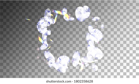 Falling Texture. Falling White Backdrop. Holographic Simple Illustration. Light Crystal Print. Blue Falling Texture. Wedding Brilliance Pattern. Grey Design.