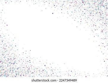 Falling Tinsel. Birthday Confetti. Holiday Foil. Fiesta Art. Purple Shiny Background. Glitch Effect. Disco Design. Laser Multicolor Template. Violet Falling Tinsel