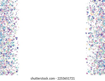 Falling Tinsel. Pink Disco Effect. Party Flyer. Holographic Glitter. Shiny Celebrate Template. Glamour Foil. Festive Art. Neon Sparkles. Violet Falling Tinsel
