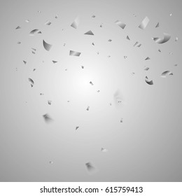 Falling tiny colorful confetti on glowing background and copy space for celebration party holiday decoration.Texture for you design birthday and Christmas and new year.