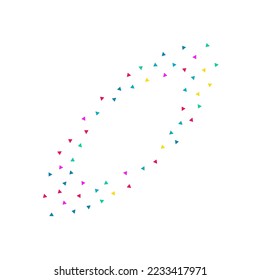 Falling Triangle Independence Vector White Background. Invitation Confetti Pattern. Flying Shapes Texture. Happy Geometric Top Illustration.