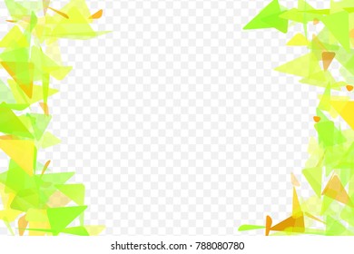 Falling triangles, random geometric elements isolated on transparent background.