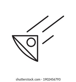 falling ufo flat icon vector illustration logo for many purpose