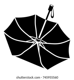Falling umbrella icon. Simple illustration of falling umbrella vector icon for web