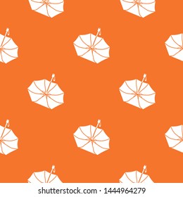 Falling umbrella pattern vector orange for any web design best