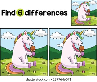 Falling Unicorn Find The Differences