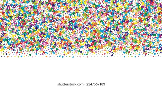 Falling vivid numbers. Math study concept with flying digits. Captivating back to school mathematics banner on white background. Falling numbers vector illustration.