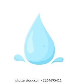 Falling Water Drop Cartoon Vector Illustration - EPS 10 Vector